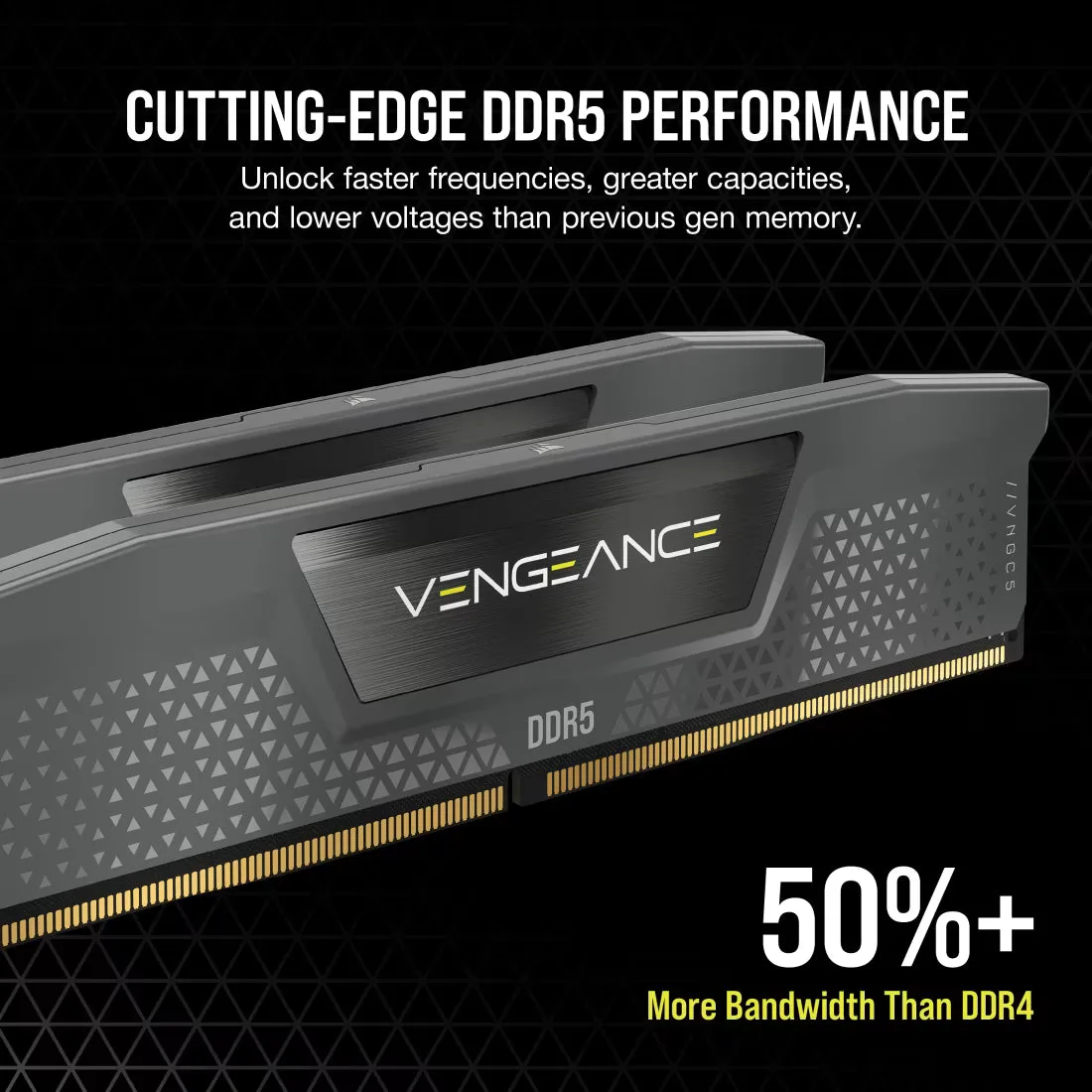 VENGEANCE® 32GB (2x16GB) DDR5 DRAM Up To 5200MT/s CL40 AMD EXPO & Intel XMP Memory Kit