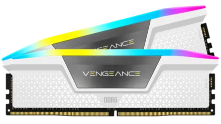 RAM Corsair Vengeance RGB DDR5 6400MHz PC5-51200 32Go 2x16Go CL36 Blanc
